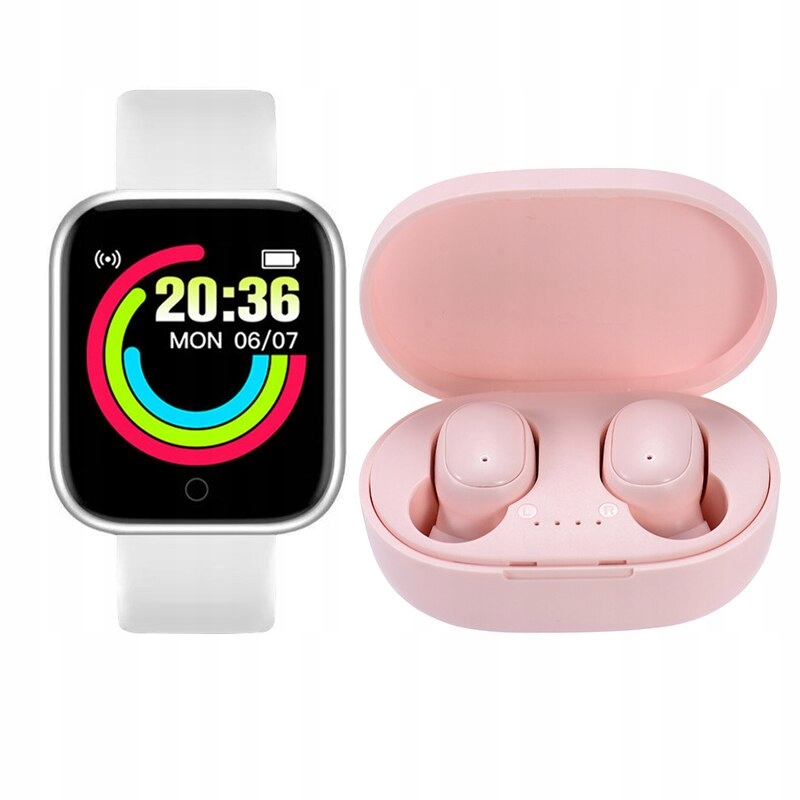 Unisex hodinky - Smartwatch Watch-White Pink