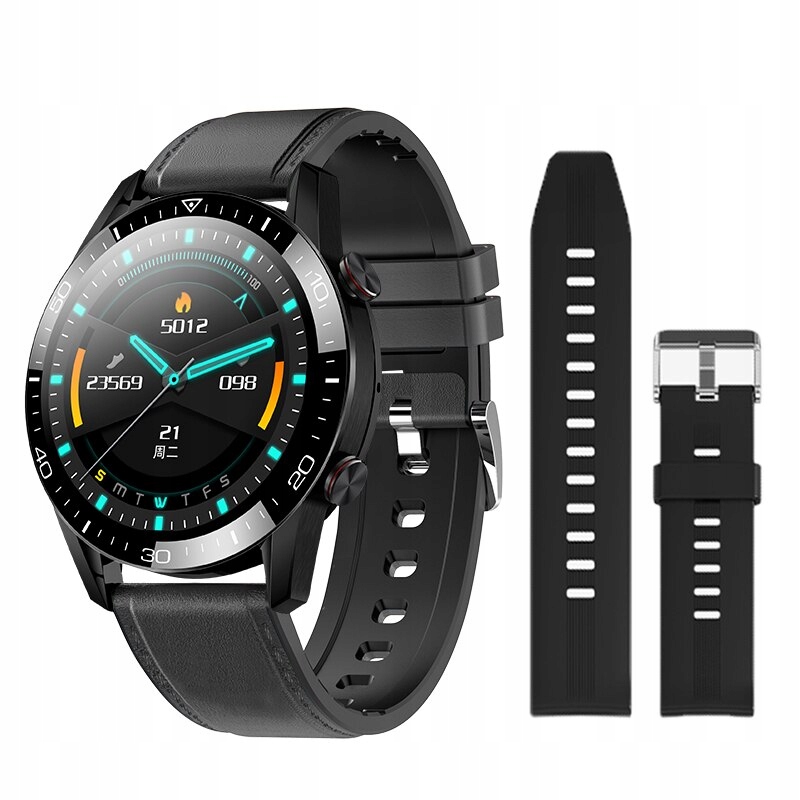 Unisex hodinky - Smartwatch Watch-čierna koža