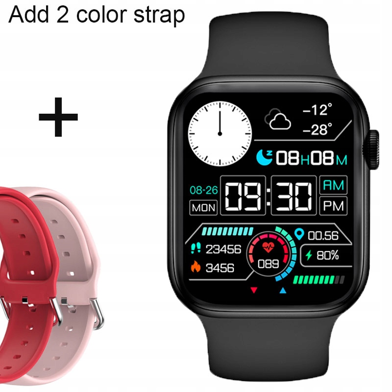 Unisex hodinky - Smartwatch Watch-Red a Pink