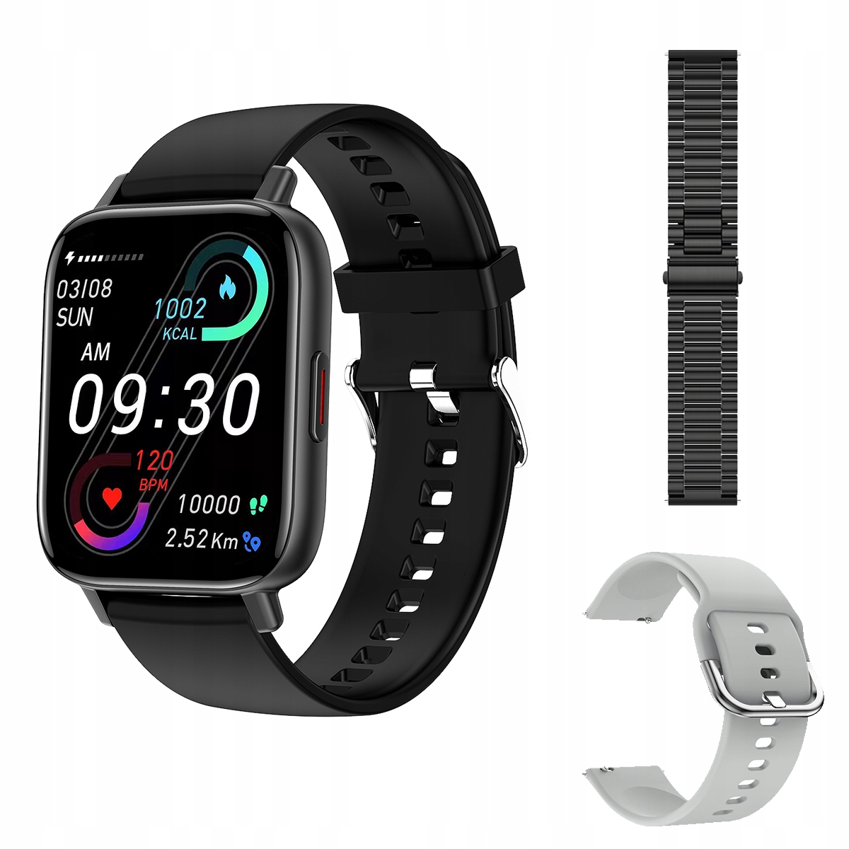 Unisex hodinky - Smartwatch Watch-Black BKM-3ROW GRS