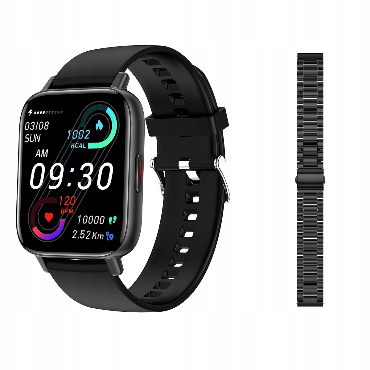 Unisex hodinky - Smartwatch Watch-Black Pridať BKM-3Row