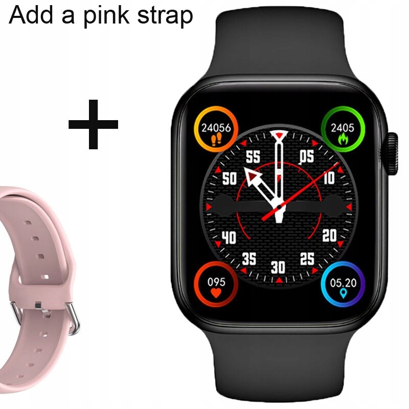 Unisex hodinky - Smartwatch Watch-Black Dodat-ružová