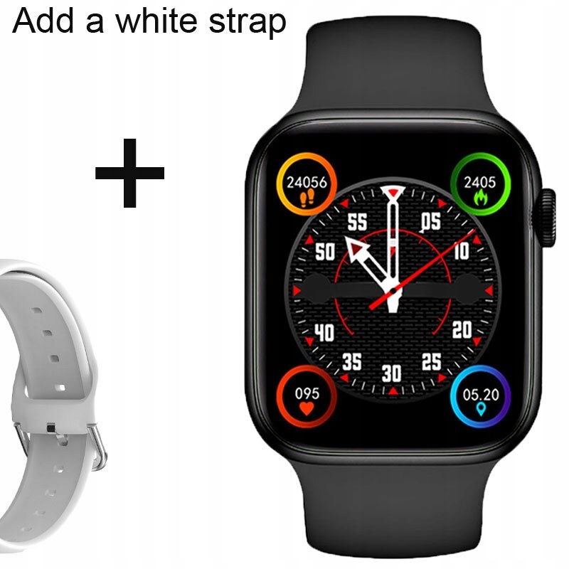 Unisex hodinky - Smartwatch Watch-Black-add-biele hodinky