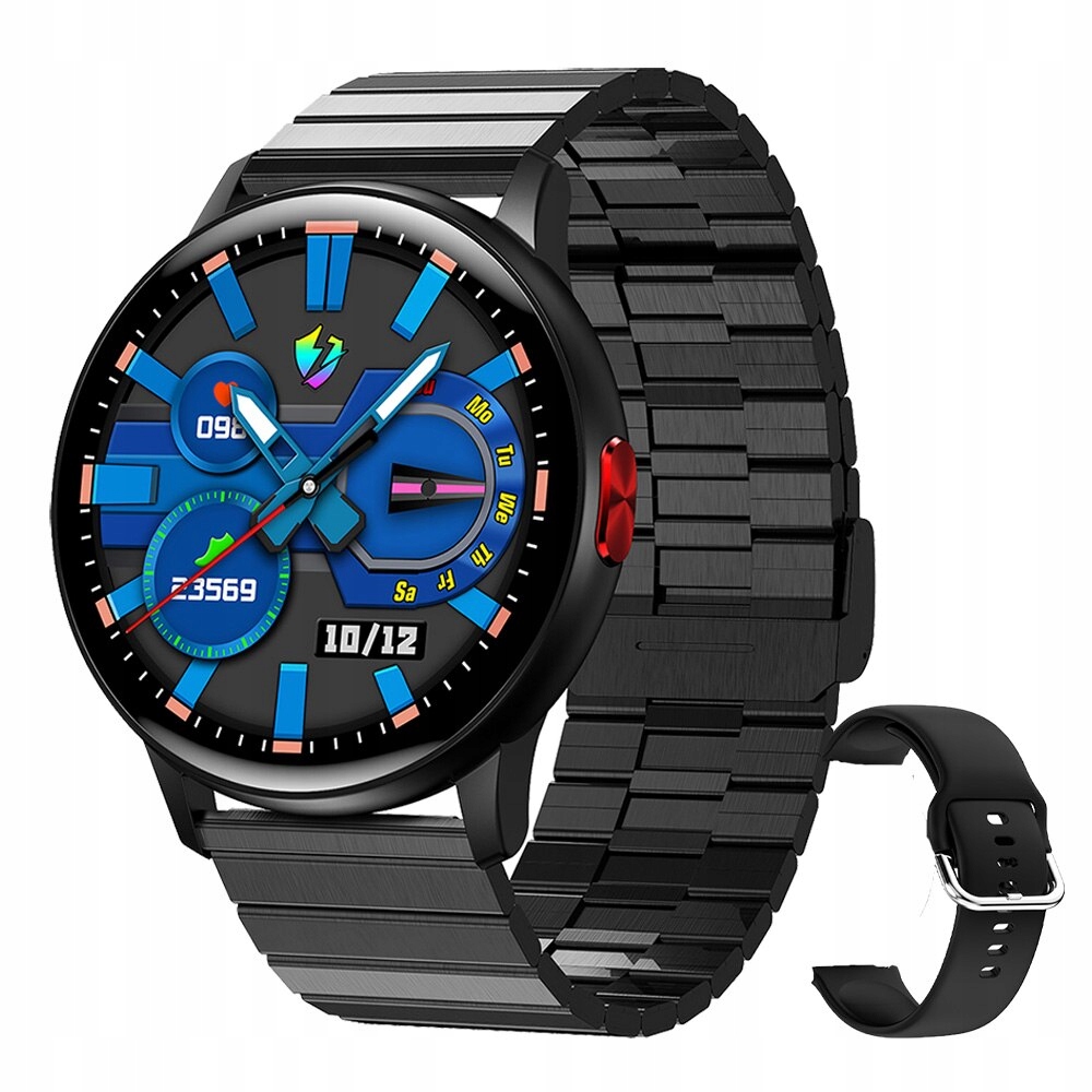 Unisex hodinky -  Smartwatch Watch-Black Metal