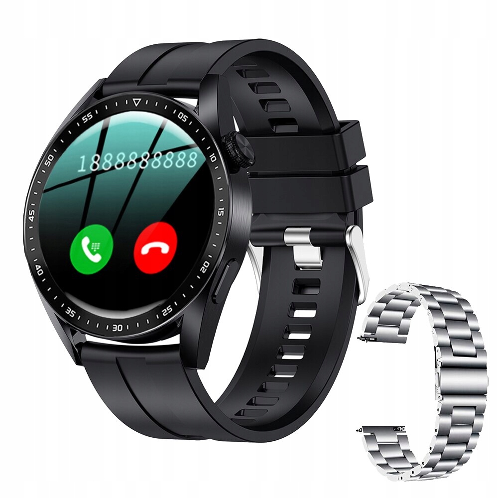 Unisex hodinky - Strieborný kov Smartwatch-Black
