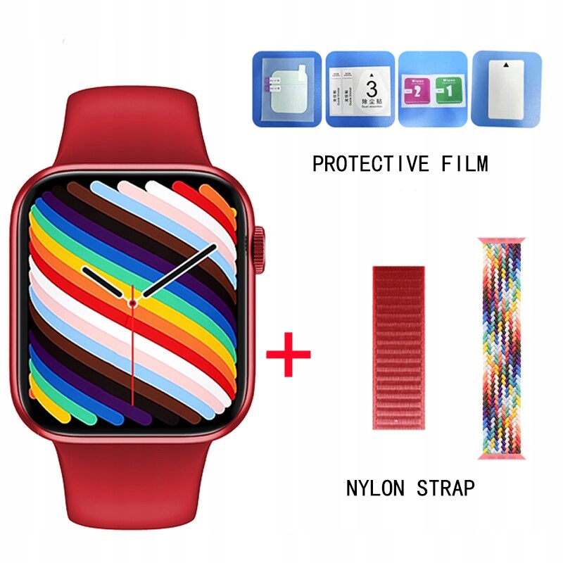 Unisex hodinky - Smartwatch Watch-červená pridať 2 nylony