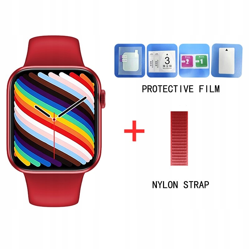 Unisex hodinky - Smartwatch Watch-červená pridaná nylon