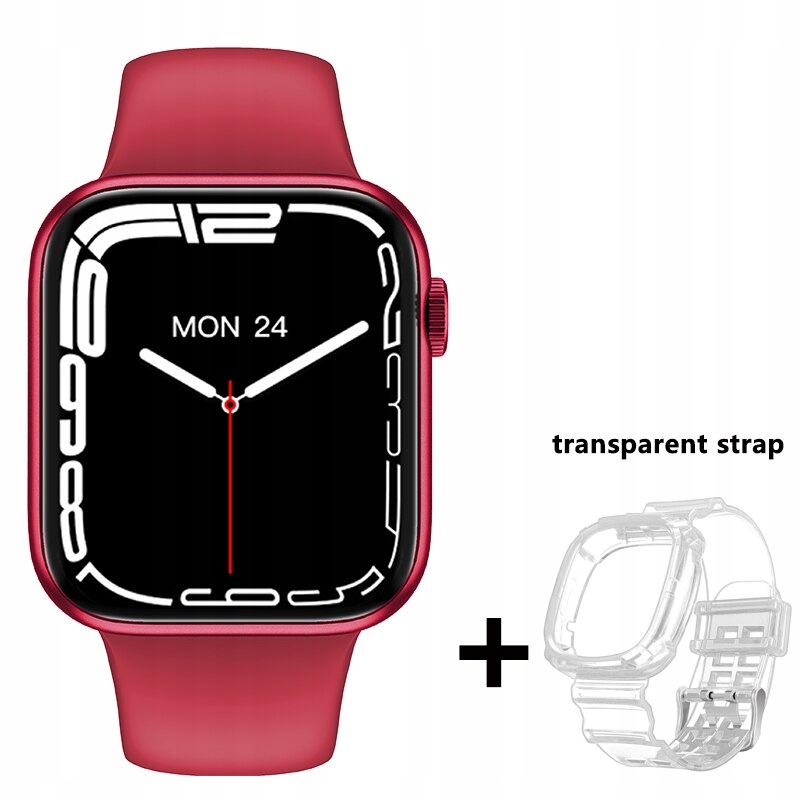 Unisex hodinky - Smartwatch Watch-červená pridaná remienok