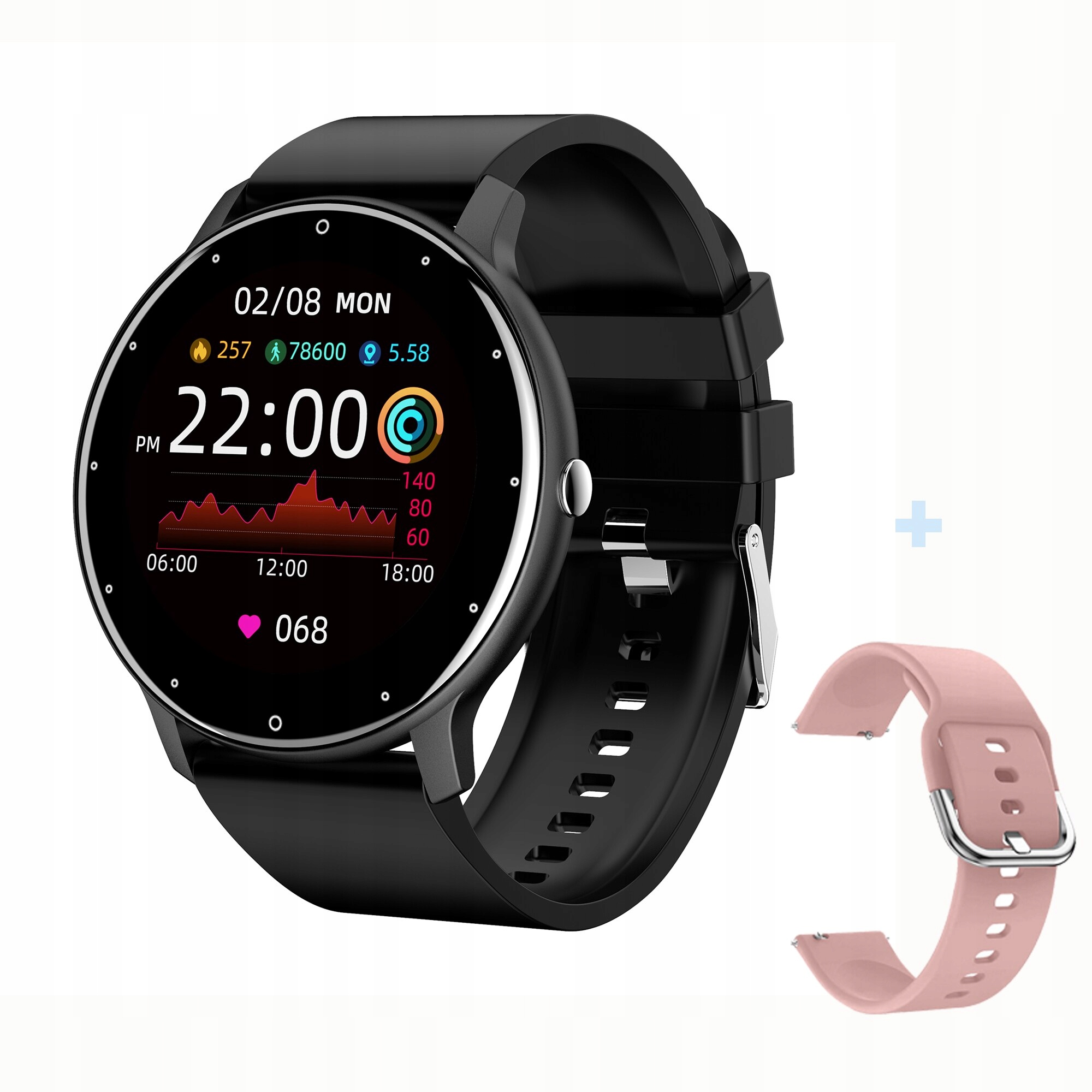 Unisex hodinky -  Smartwatch Watch-add 1 pruhy