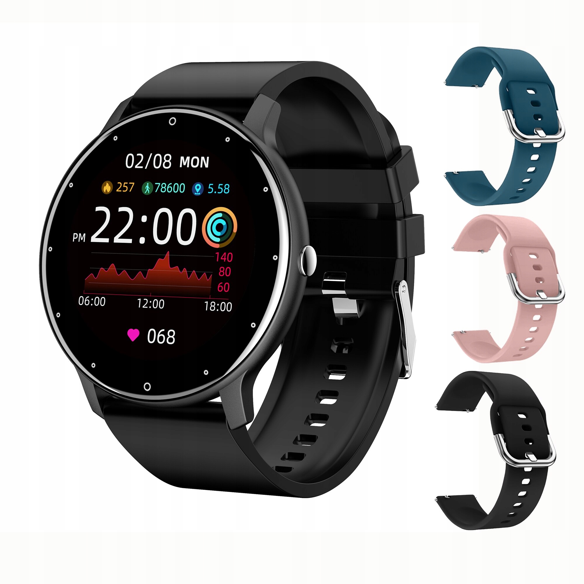 Unisex hodinky - Smartwatch Watch-add 3 pruhy