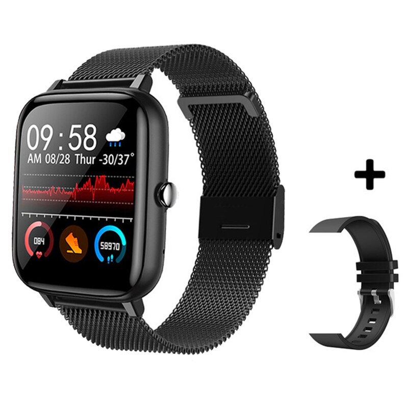 Unisex hodinky - Smartwatch Watch-add oceľová čierna
