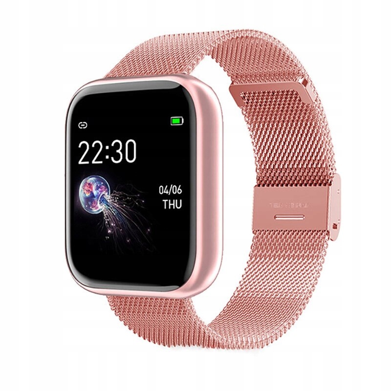 Unisex hodinky - Smartwatch Watch-I5 Pro Pink Metal