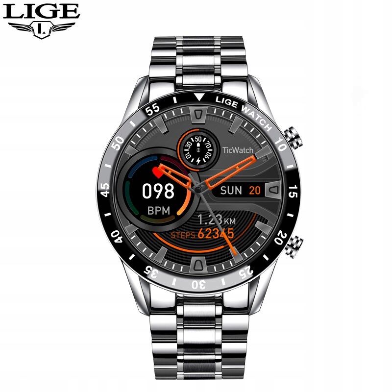 Unisex hodinky - Smartwatch Watch-Intelligent Silver Watch