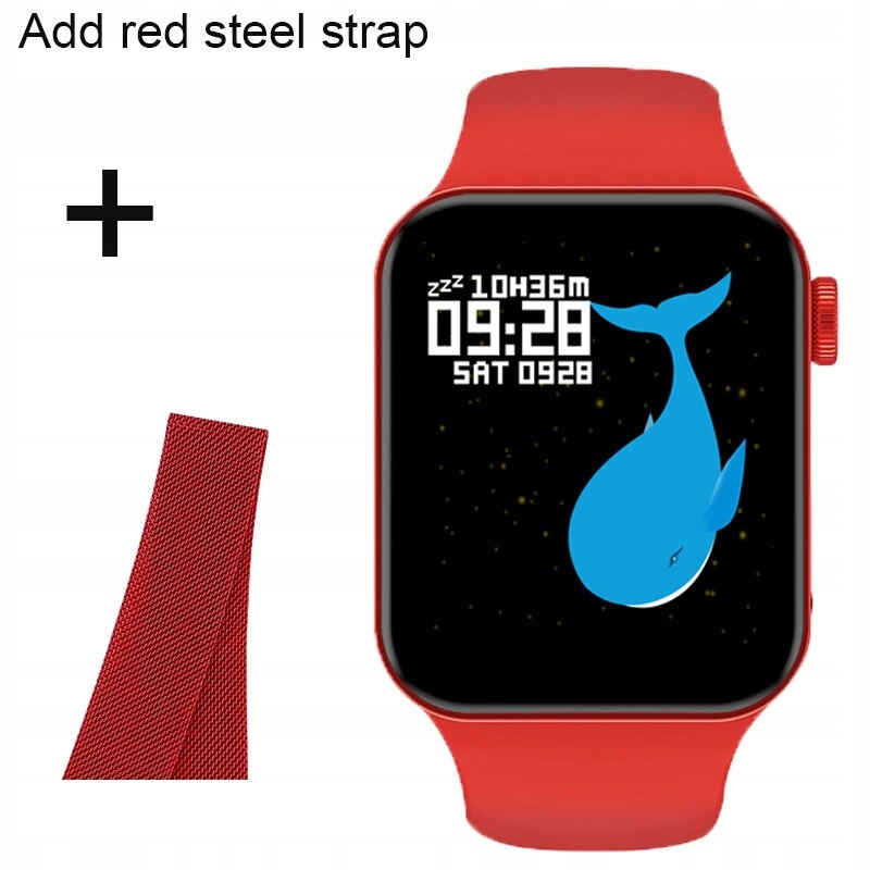 Unisex hodinky -  Smartwatch Watch-RD-Add-Red Steel