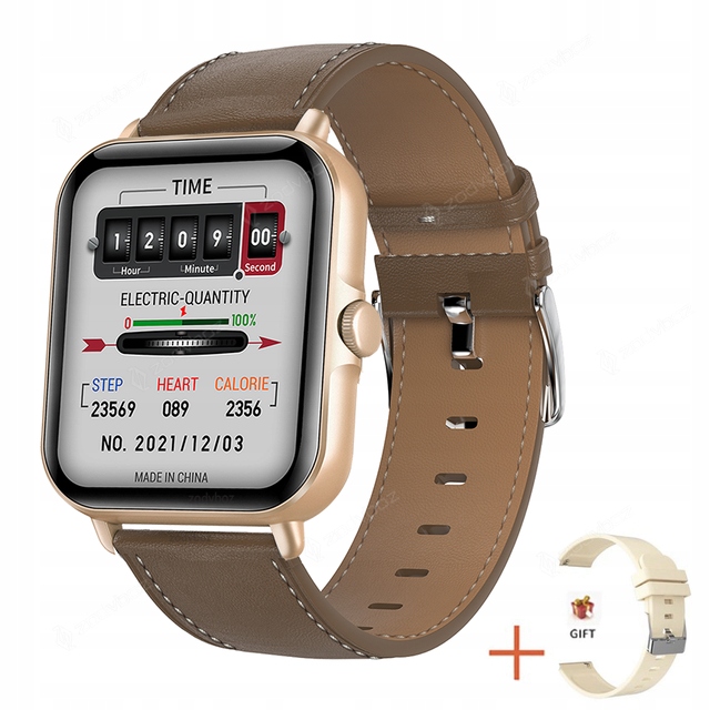Unisex hodinky -  Smartwatch Watch-Róża G Brown Leather