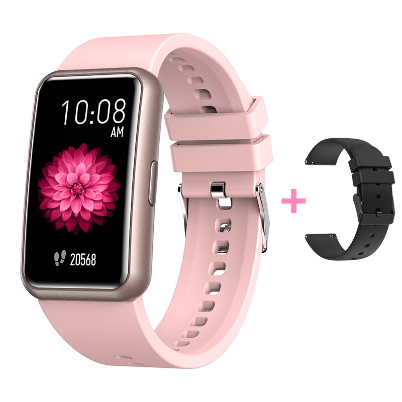 Unisex hodinky - Smartwatch Watch-Pink Black Silica
