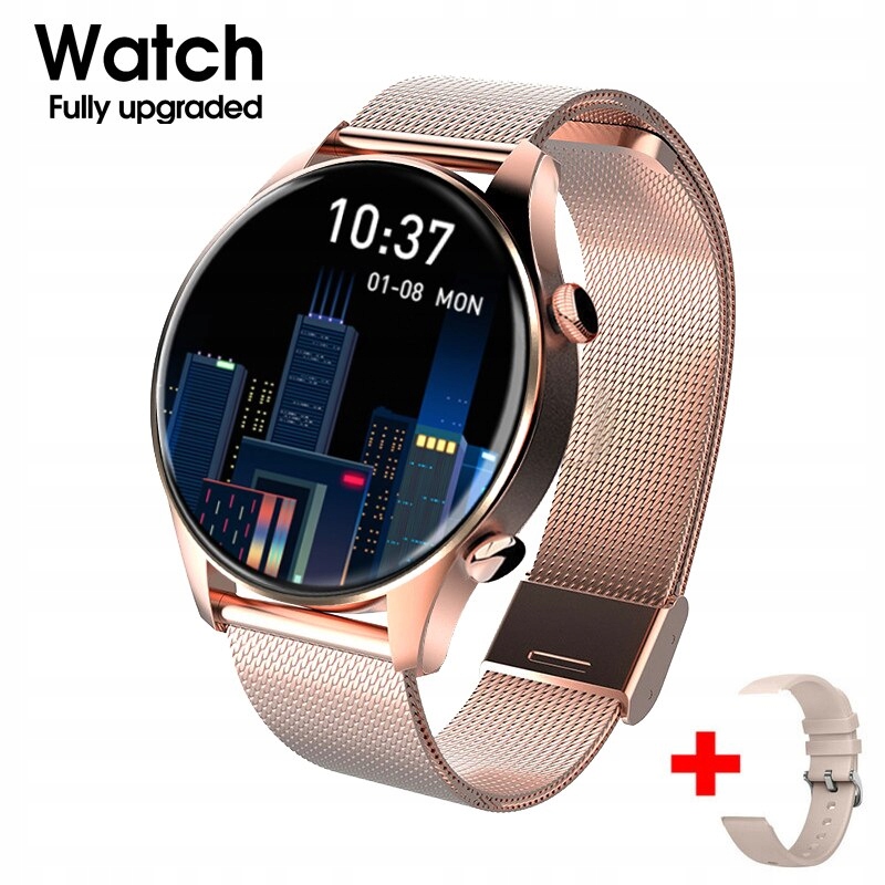 Unisex hodinky - Smartwatch Watch-ružovo-zlatá sieť
