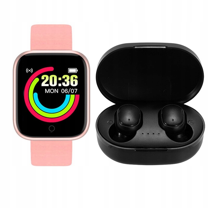 Unisex hodinky - Smartwatch Watch-ružové čierne