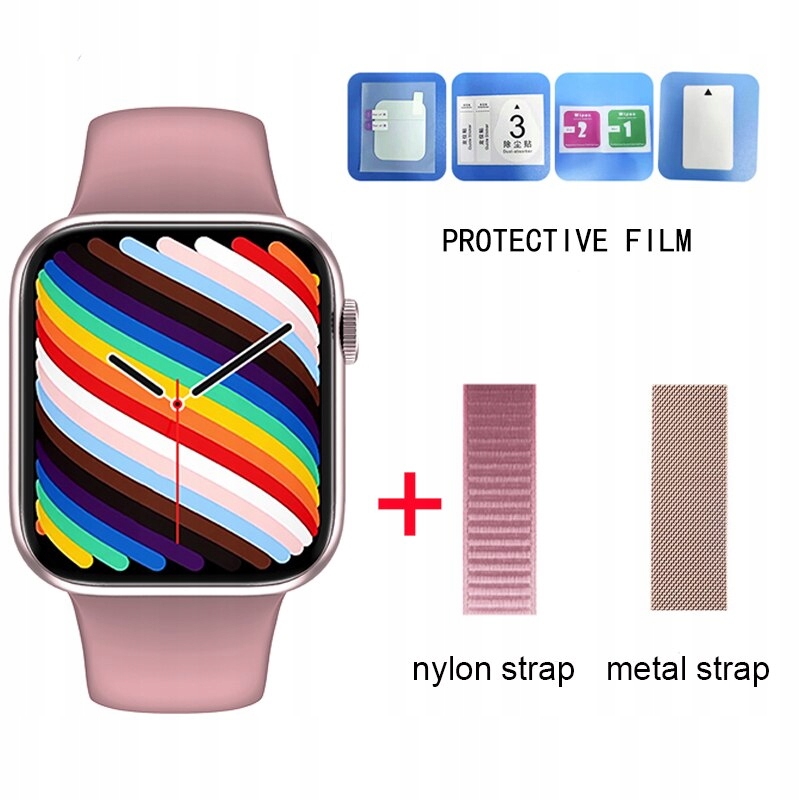 Unisex hodinky - Smartwatch Watch-ružové pridať kov