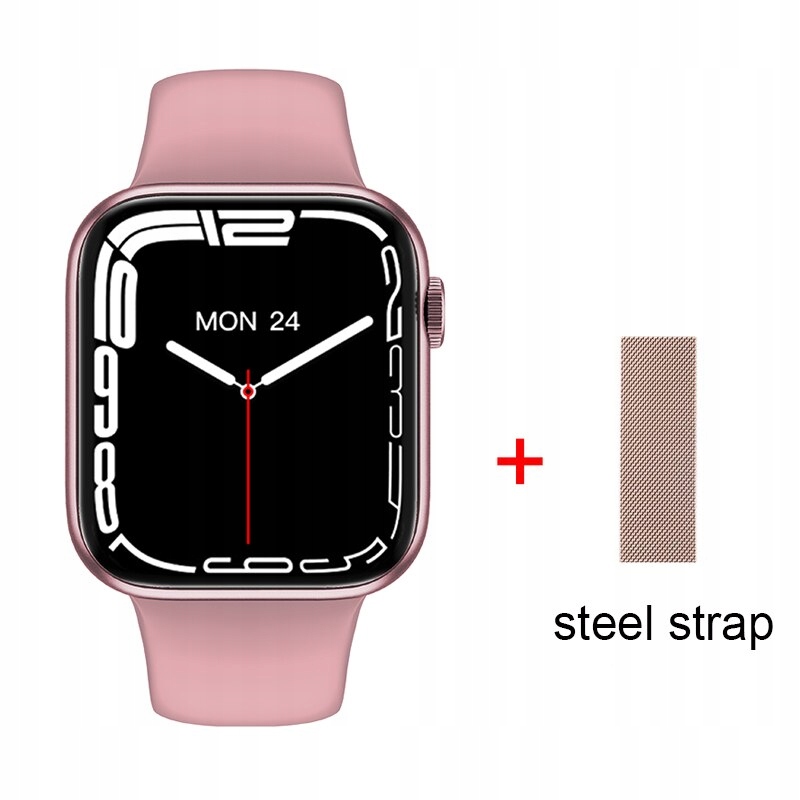 Unisex hodinky - Smartwatch Watch-ružové pridať oceľ