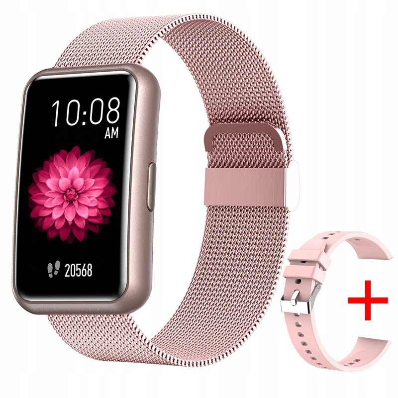 Unisex hodinky - Smartwatch Watch-ružový kovový kremík