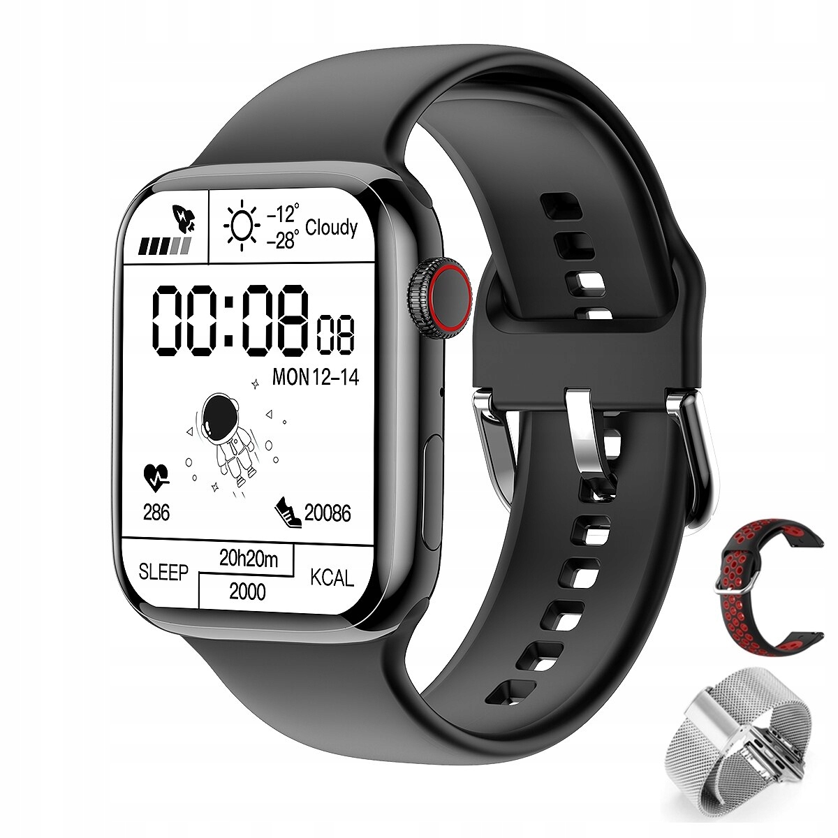 Unisex hodinky - Smartwatch Watch-Red-Red