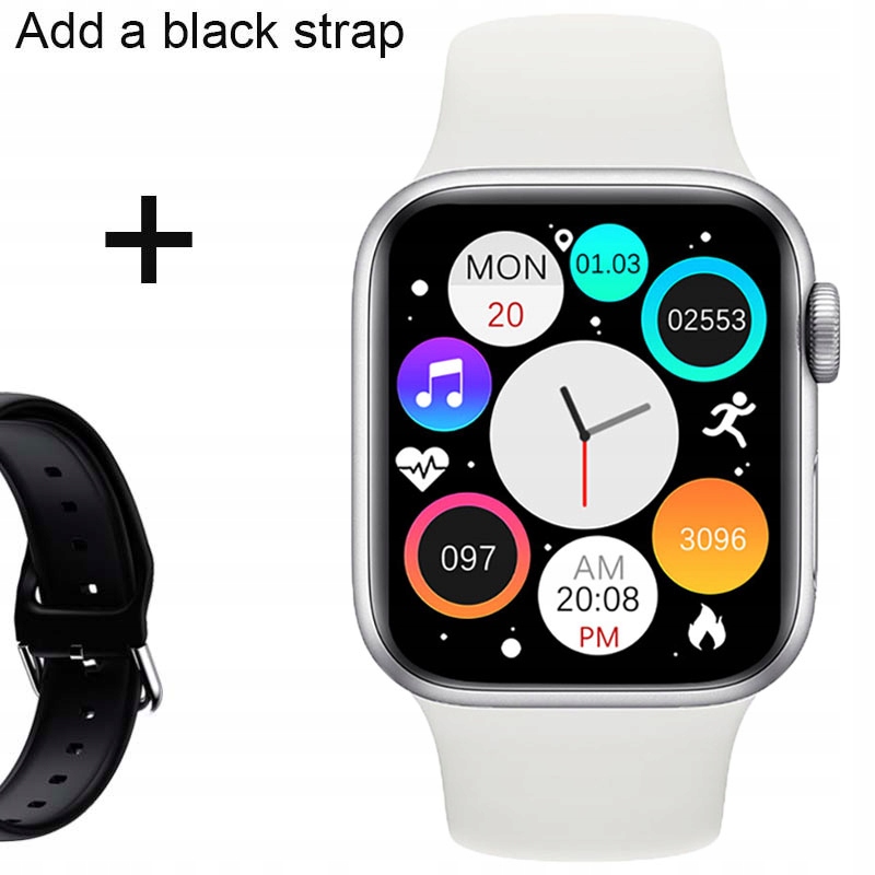 Unisex hodinky - Smartwatch Watch-Srebrry-add-čierna
