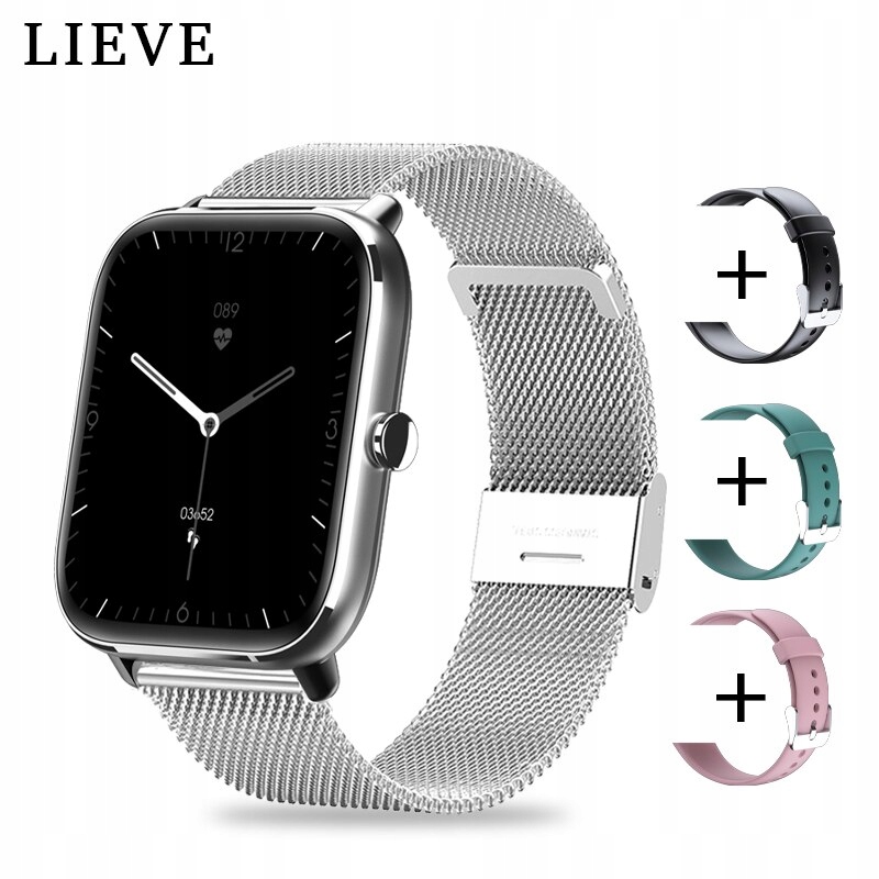 Unisex hodinky - Smartwatch Watch-Silver s 3 pruhmi