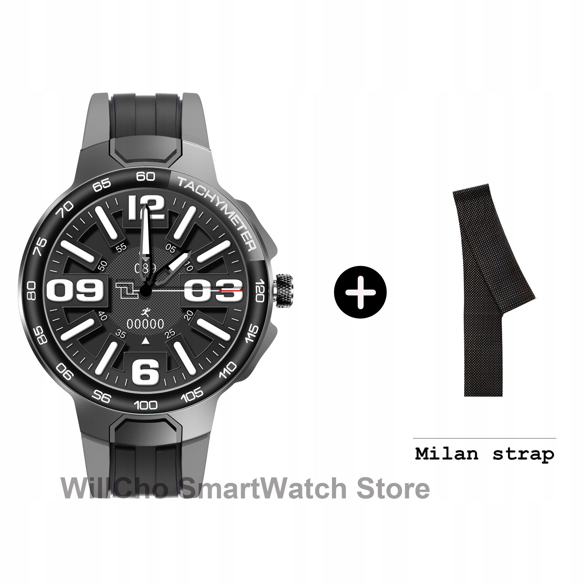 Unisex hodinky - Smartwatch Watch-Gray-Milan