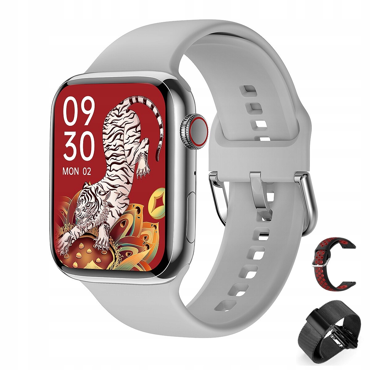 Unisex hodinky - Smartwatch Watch-Gray Red