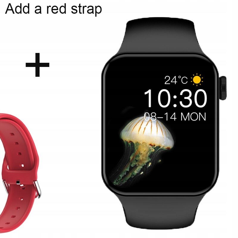Unisex hodinky - Smartwatch Watch-T100Plus-BK-PADD-RD