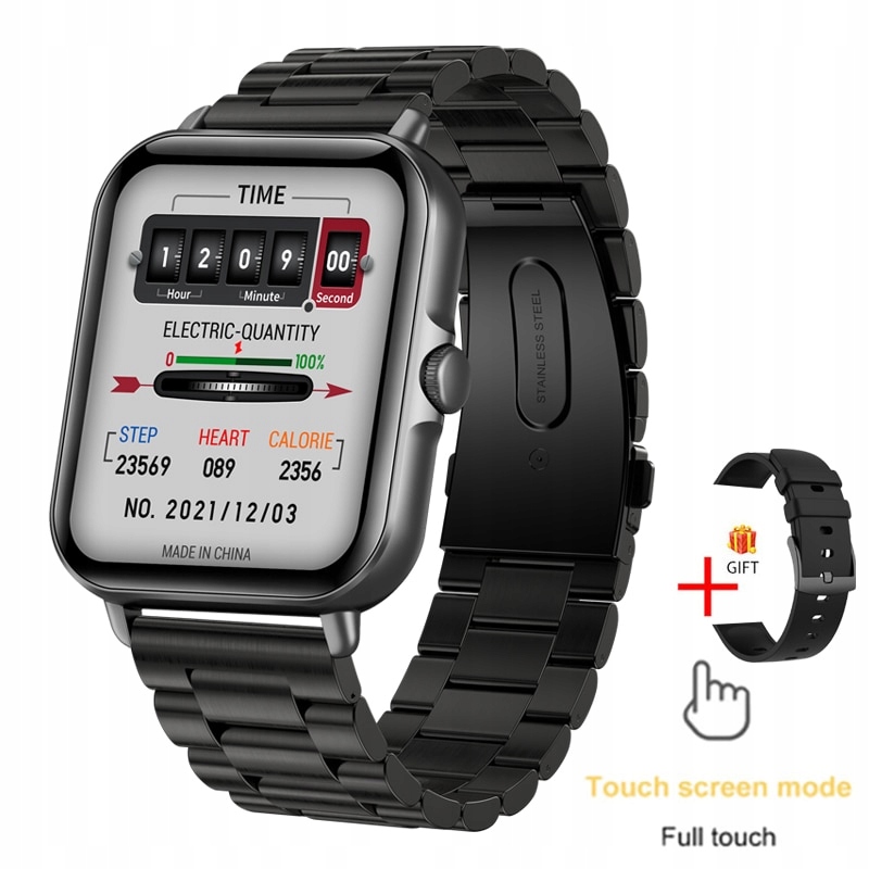Unisex hodinky - Smartwatch Watch-Steel Steel Black