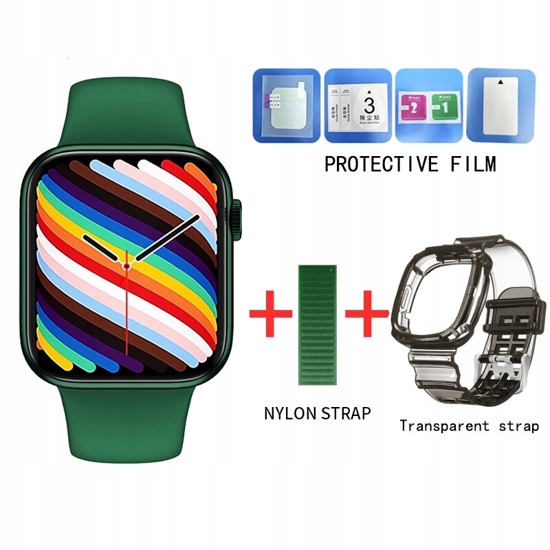 Unisex hodinky - Smartwatch Watch-Green Pridať 2 pruhy