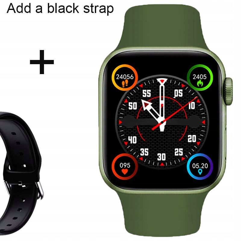 Unisex hodinky - Smartwatch Watch-Green-add-čierne hodinky