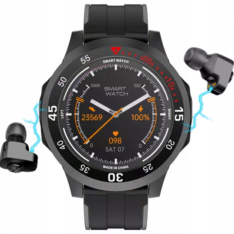 Pánské hodinky - Pánske smartwatch Rubicon + slúchadlá - pulzuje kroky