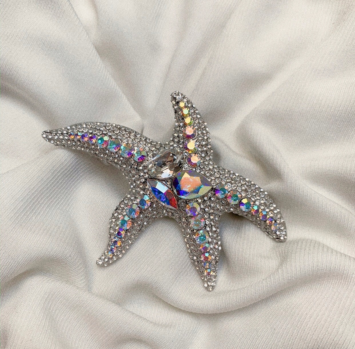 Swarovski klip veľký dúhový hviezdica