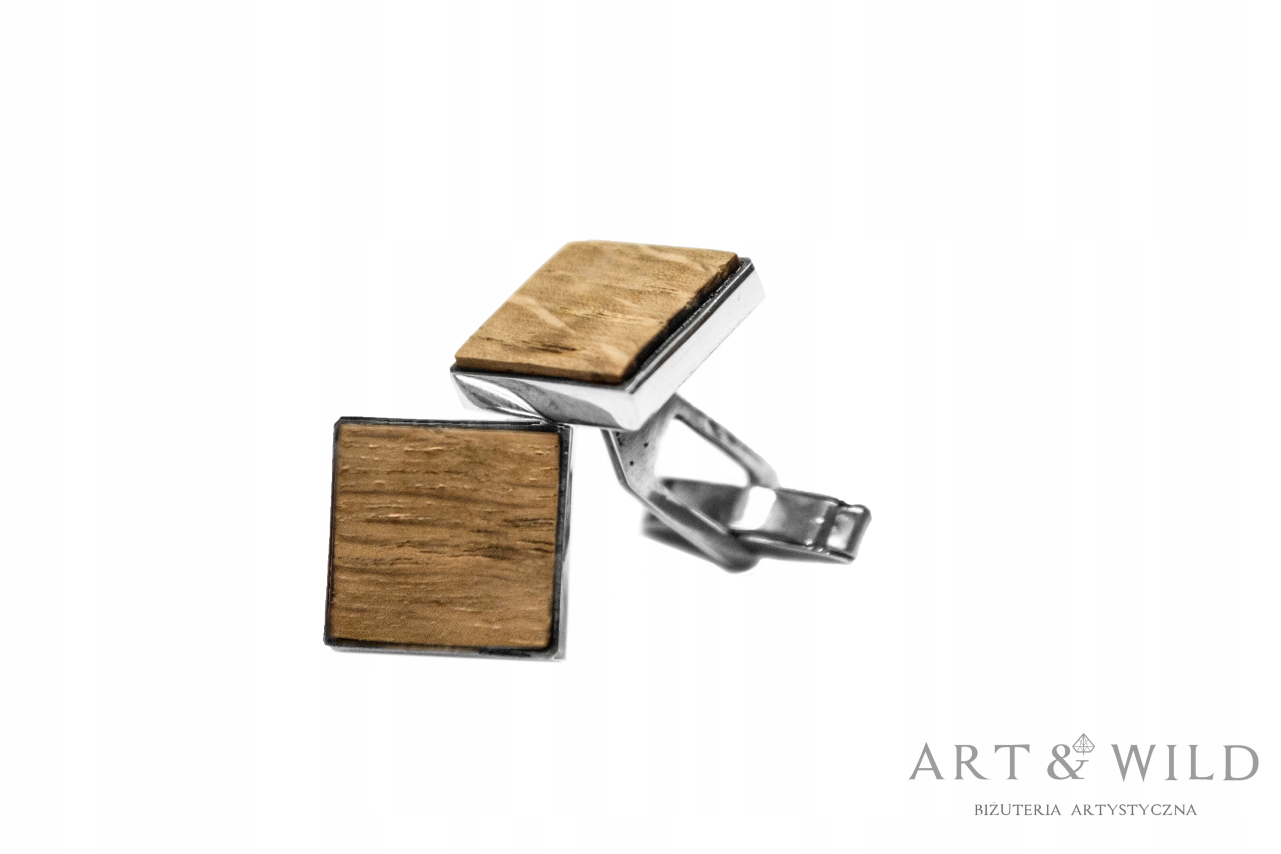 Gombíky Silver Wood 925 štvorcov