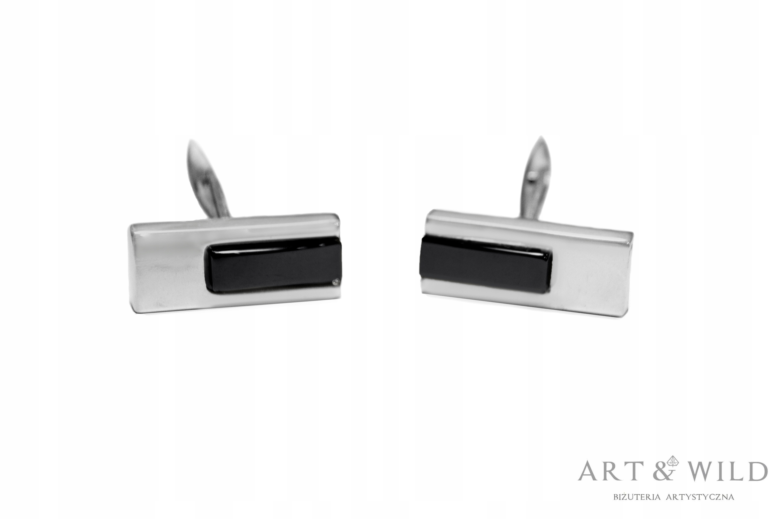CuffLinks Silver Onyx 925 + Gravírovanie