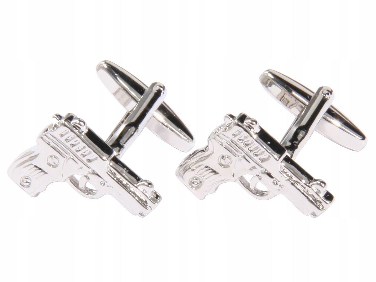 CuffLinks Silver Pistol v krabici