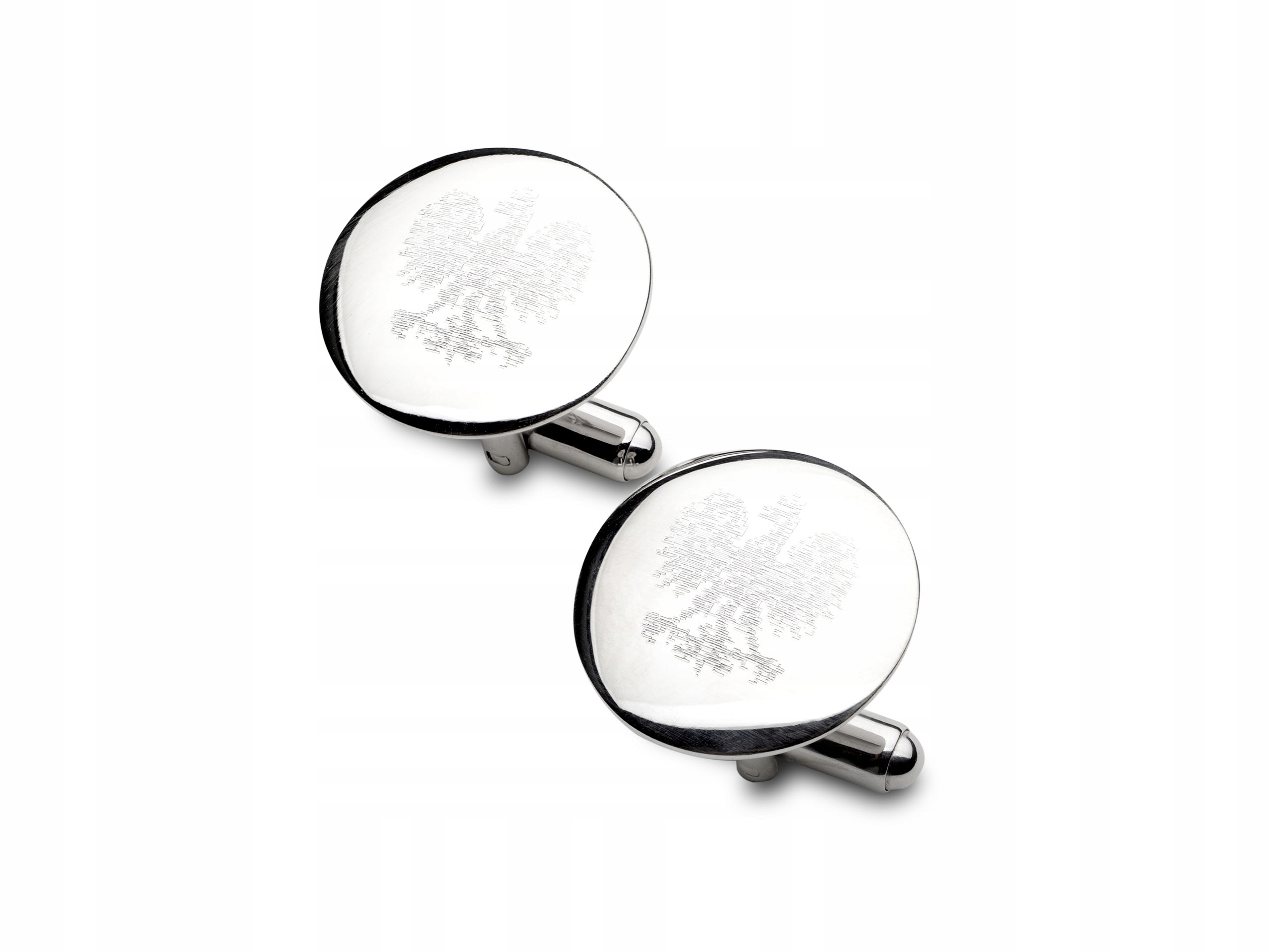 CuffLinks, Silver 925, Round, Eagle