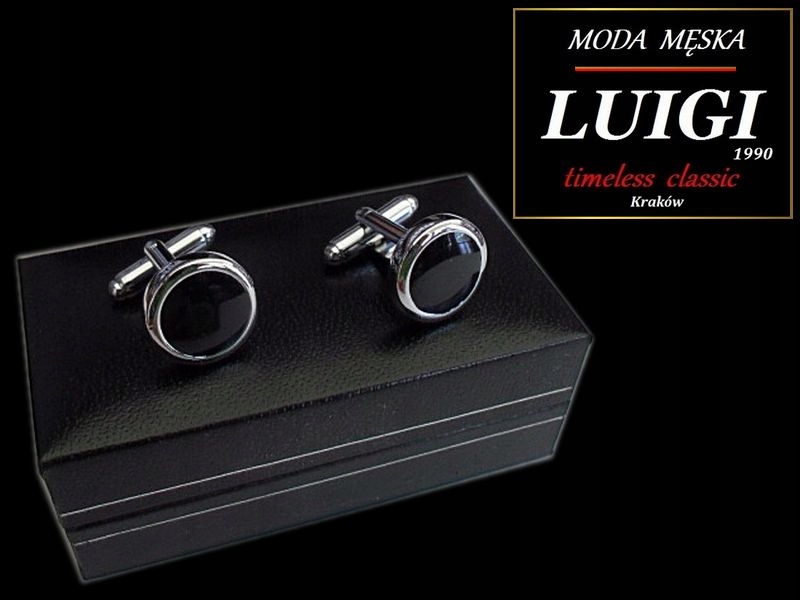 Cuff CuffLinks Silver Black Tuxedo tričko