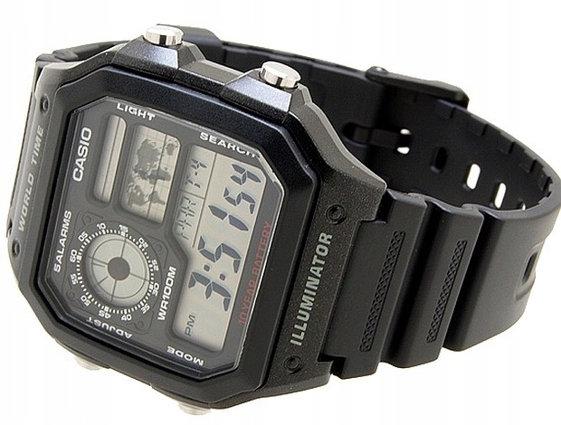 Pánské hodinky - Casio AE-1200WH-1A WR100 +Športové hodinky GW GW
