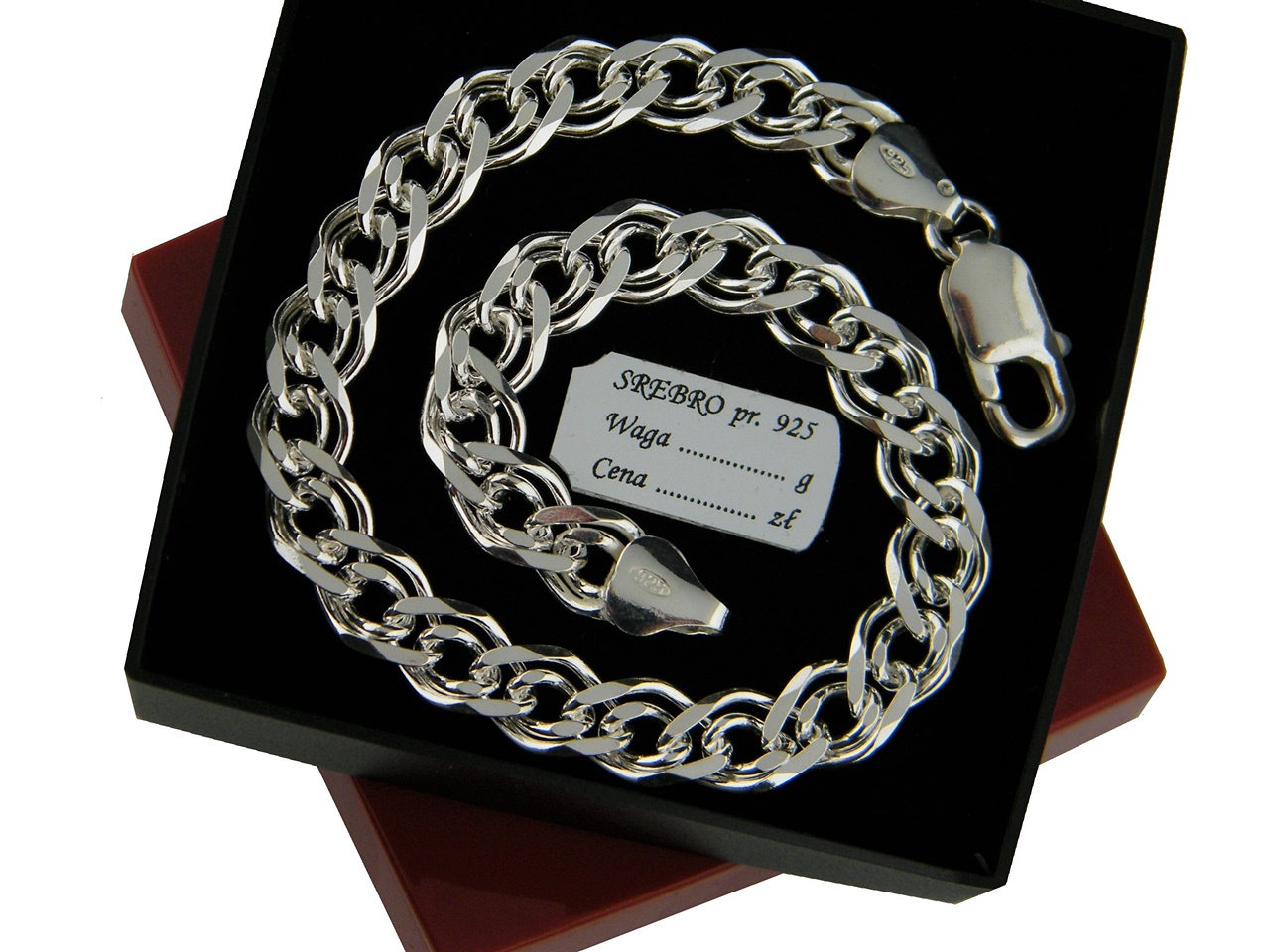 7,6 mm nonna strieborný náramok Hurt Detal /-50%