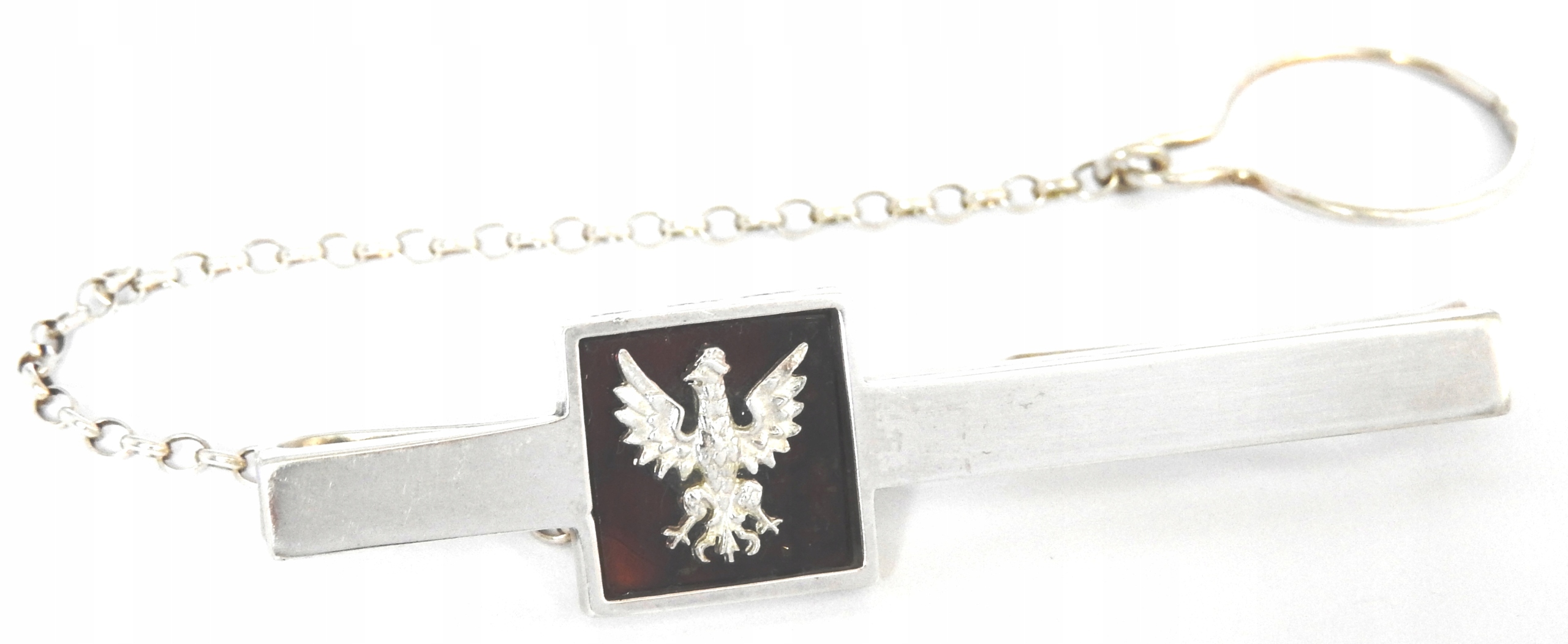 Strieborný klipový klip Amber Eagle 925