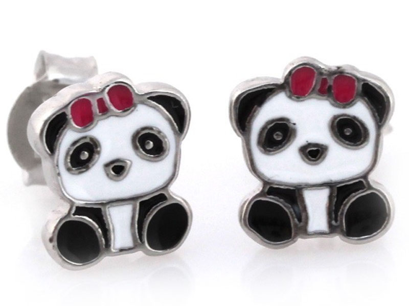 NÁUŠNICE PANDY 925 SILVER BABY pre DARČEK