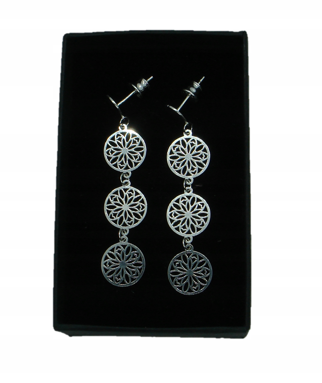 Strieborné náušnice kolesá Openwork Silver 925