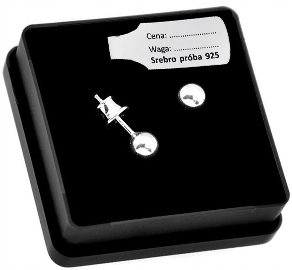 Strieborné náušnice 5 mm tyčinka