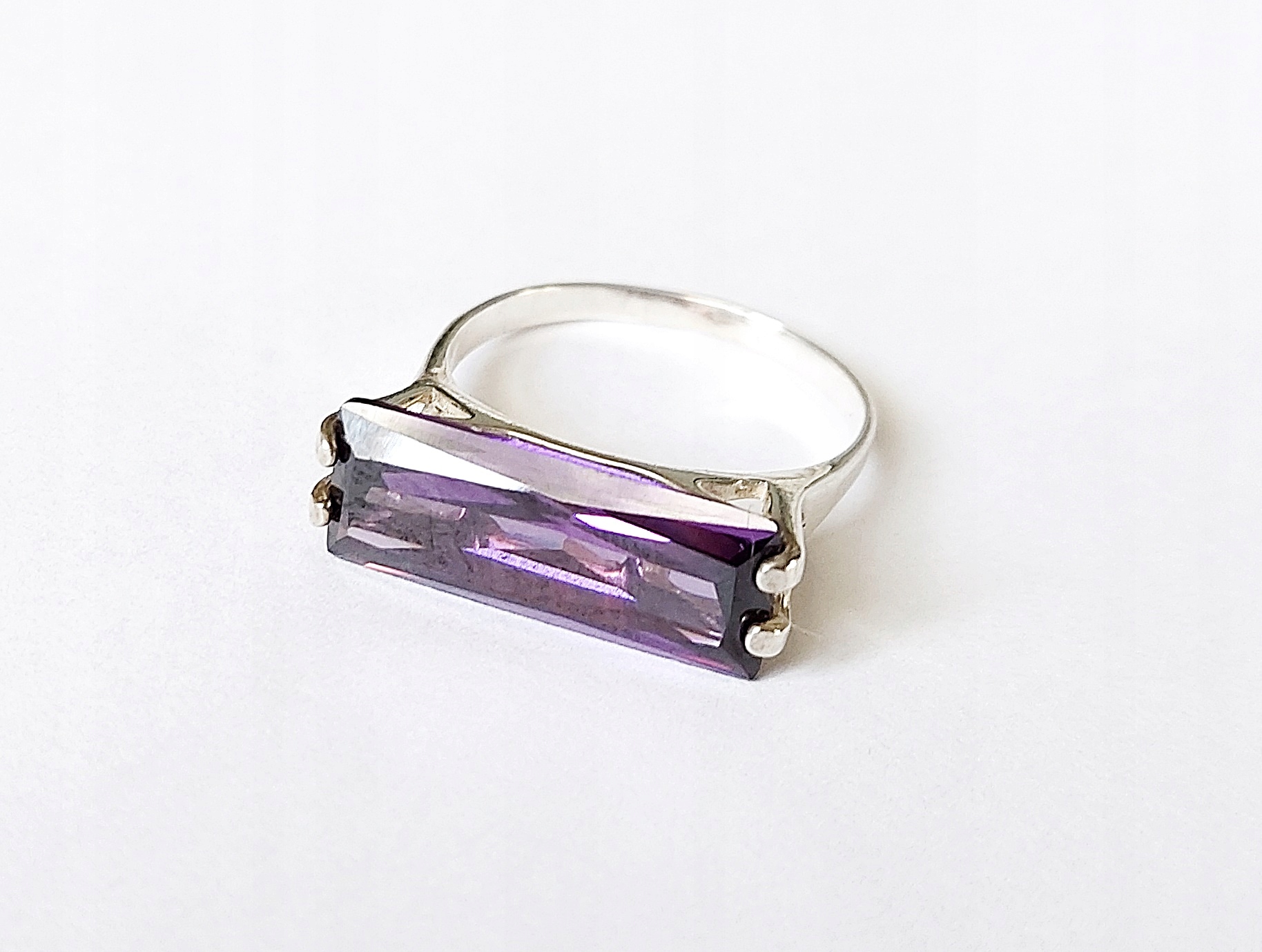 Silver 925 Ring s ametystémom r 21