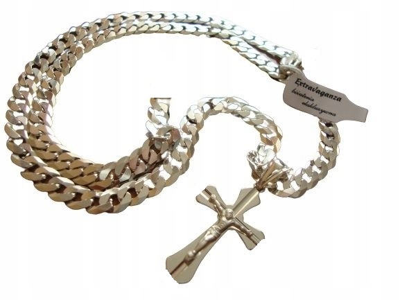 STRIEBORNÁ EXKLUZÍVNA REŤAZ + CROSS 925 TRIAL MIRACLE