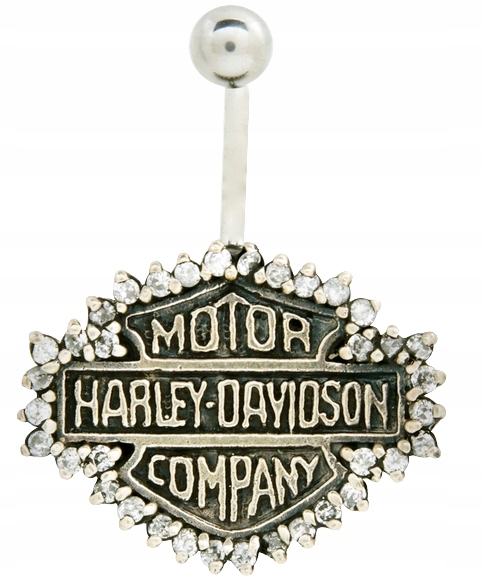 STRIEBORNÁ KÚPKOVÁ NÁUŠNICA HARLEY - DAVIDSON AG 925